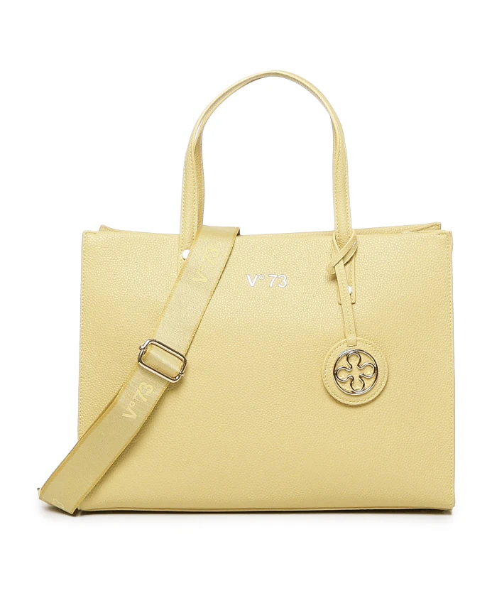 

Желтая сумка через плечо с металлическим логотипом V73, желтый