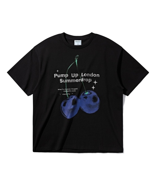 

Футболка с коротким рукавом, принт «Синяя вишня» Verdnt, черный