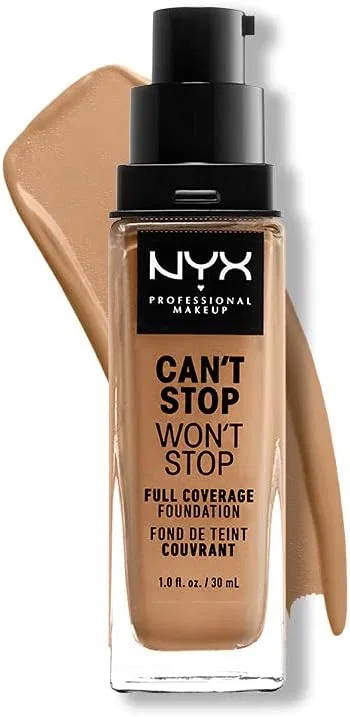 Тональное средство Cantostop One-Stop Full Coverage Foundation 12.5 Color Camel Nyx Professional Makeup 30 мл