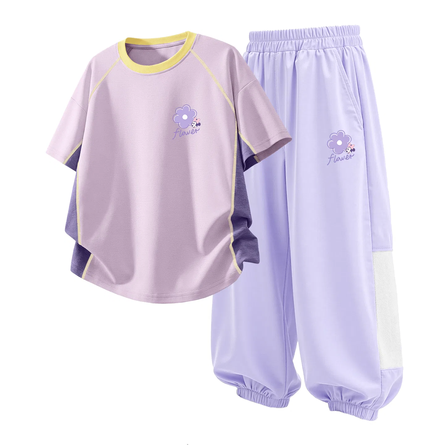 Детский спортивный костюм Casual Sportswear 2 Piece Set Disney, Dior Rose K Violet+Dior Rose K Rose Violet