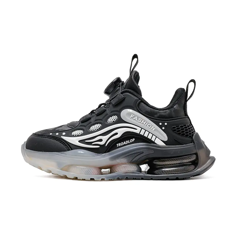 

Кроссовки для бега Shock Absorbers Rebound Mid Top для детей TROADLOP, черный/белый