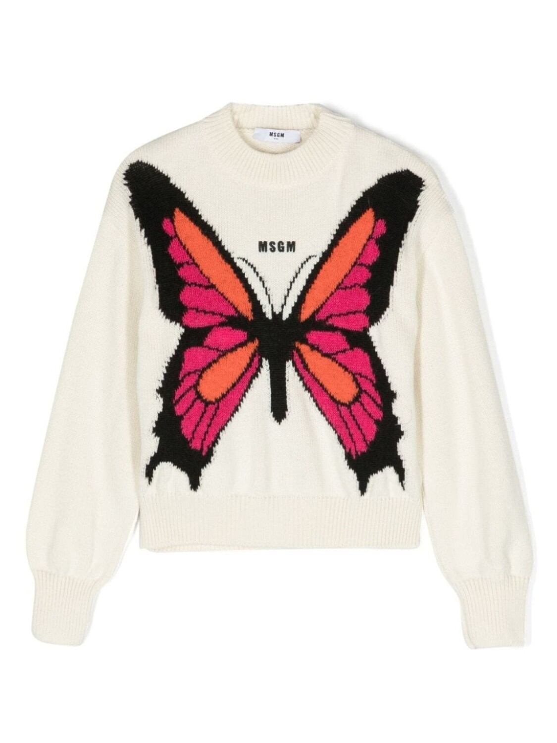 

MSGM Kids джемпер вязки интарсия, нейтральный цвет