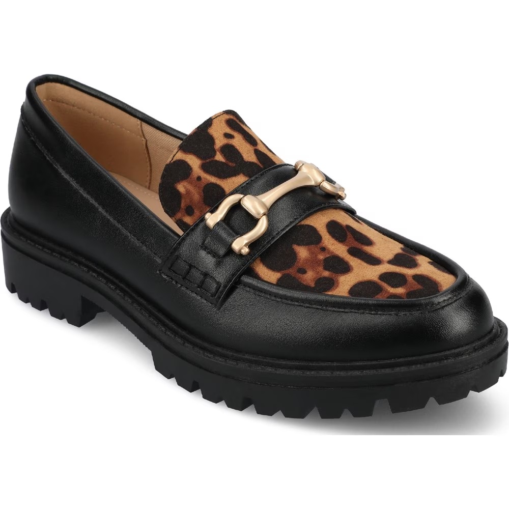 Лоферы Джессами Journee, цвет leopard