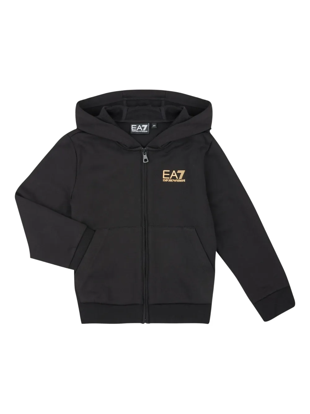 

Толстовка на молнии с логотипом Emporio Armani Kids, черный