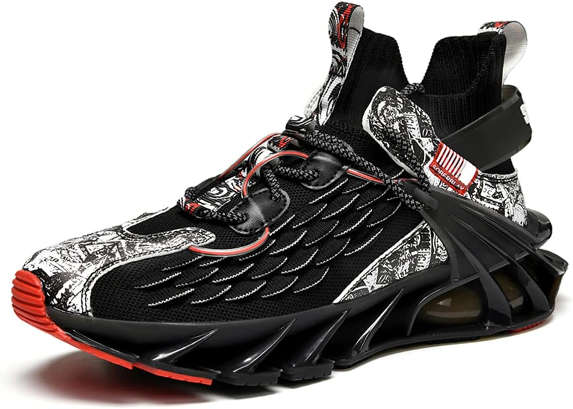 

Мужские модные кроссовки GSIGUL с лезвием, противоскользящие, для бега, тенниса и повседневной носки, черный