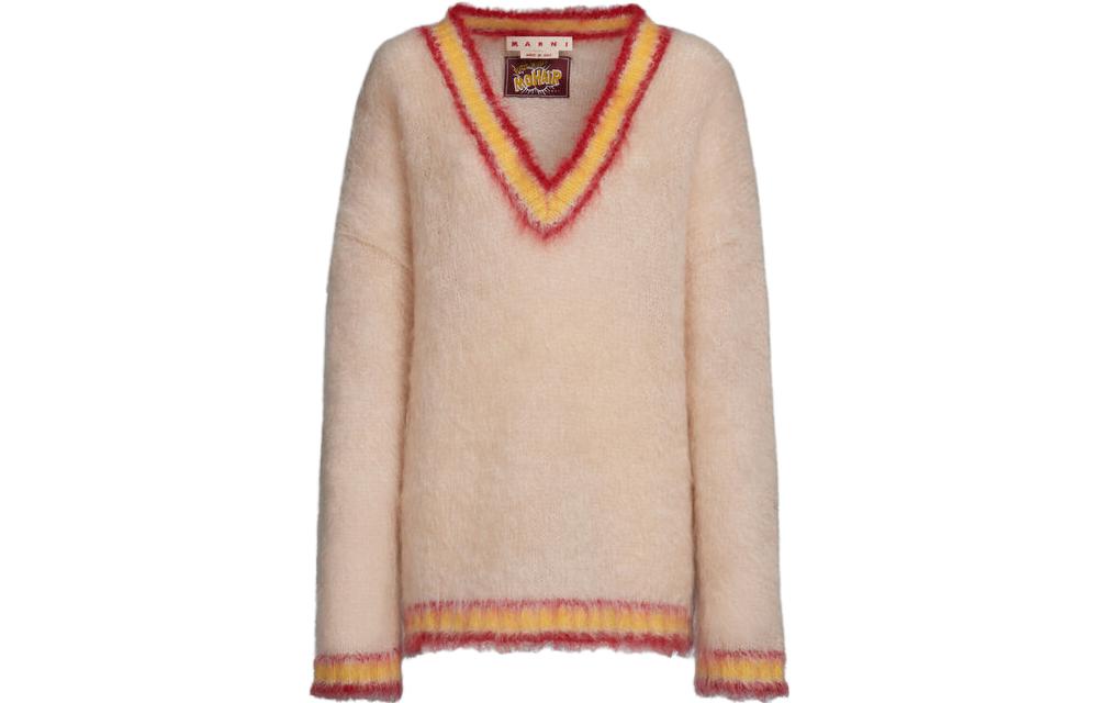 

Джемпер с v-образным вырезом MARNI, светло-коричневый