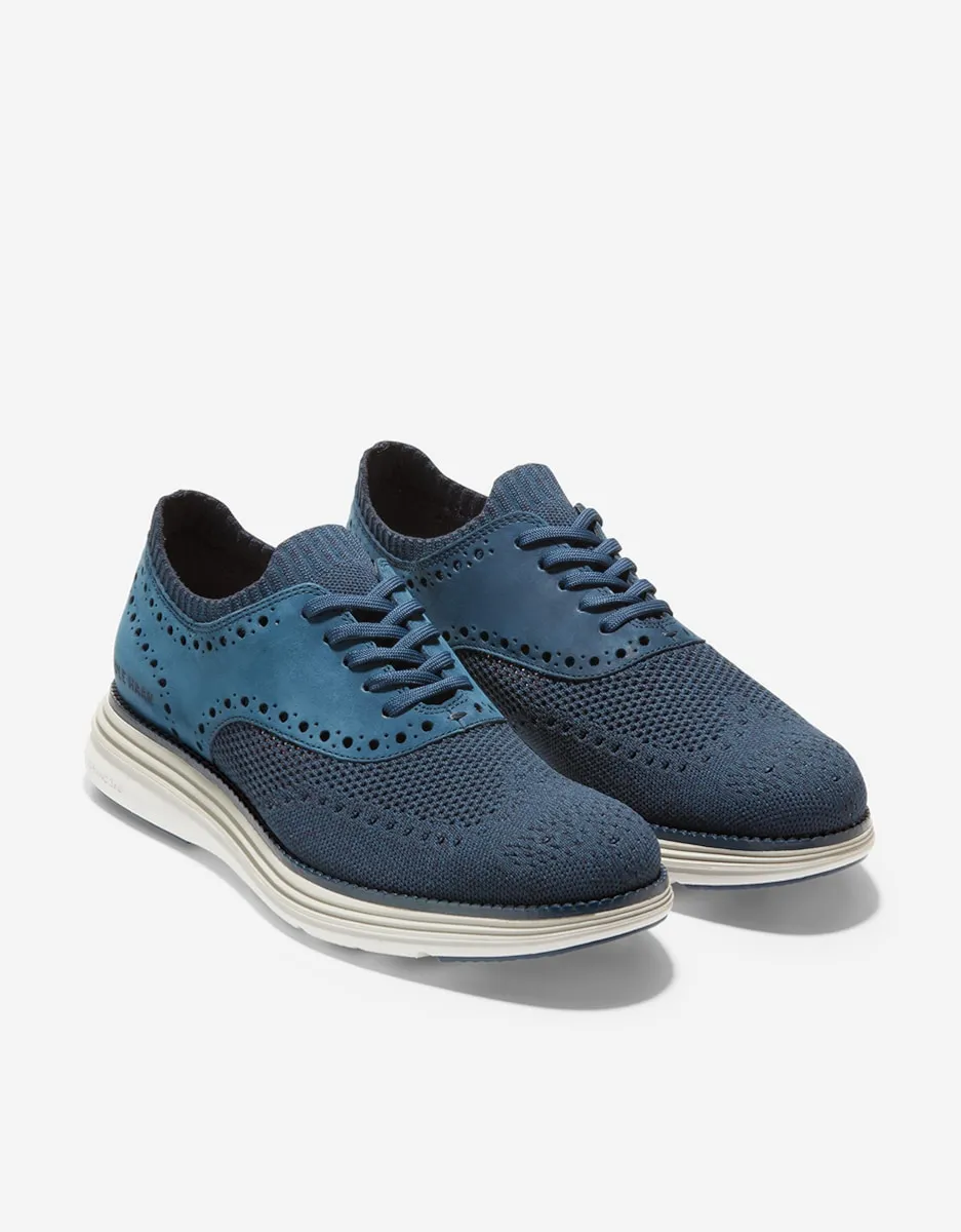 Мужские туфли на шнуровке из ткани Stitchlite Cole Haan, синий — фото 4