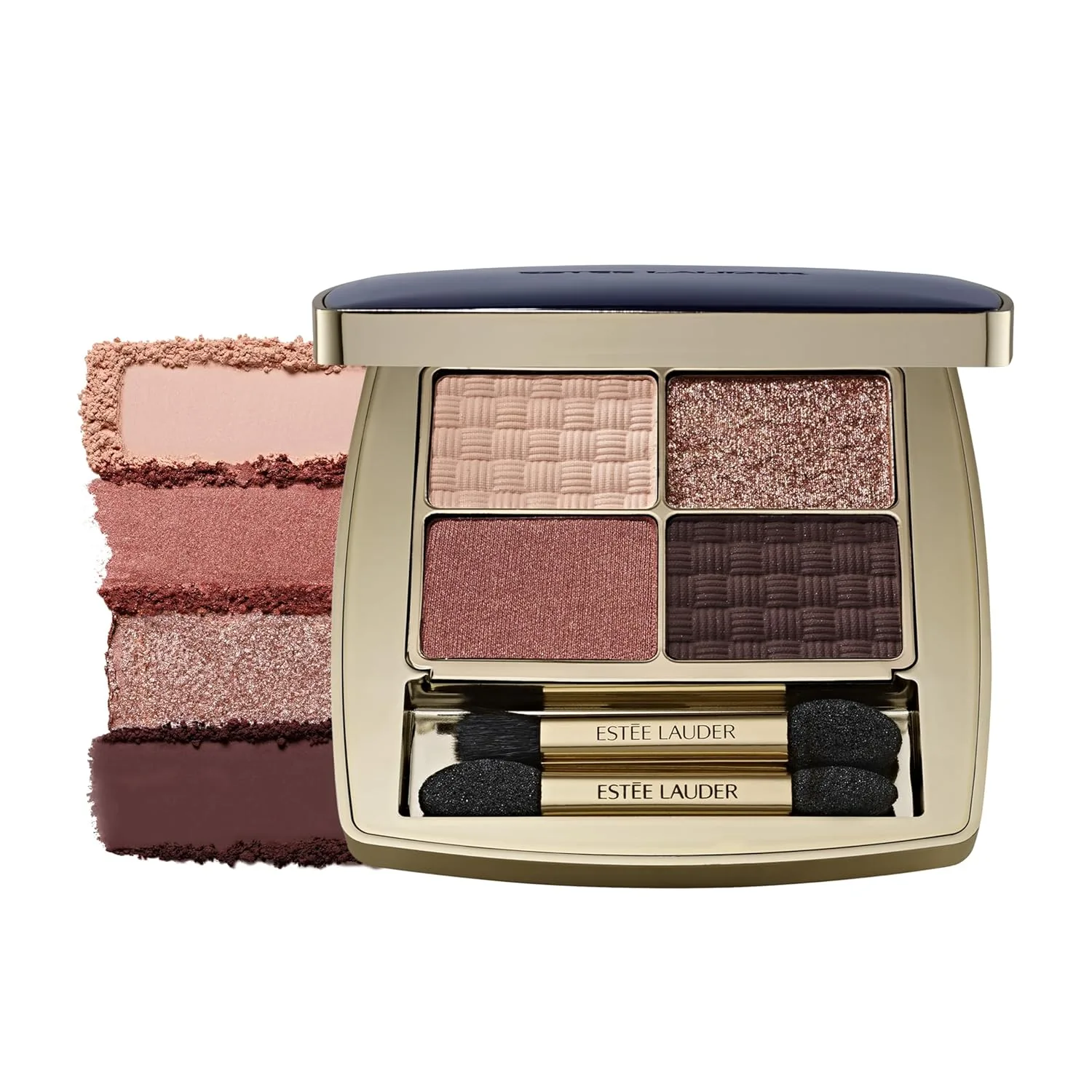 Палетка теней для век Estée Lauder The Essential Eyeshadow Quad Long-Lasting Palette | Shape, Sculpt, Magnify, 0.14 унции, Apres Spree - Warm: pale rosy cream (matte), soft rose (matte), rosy pink (sparkle) and rich brown (satin)