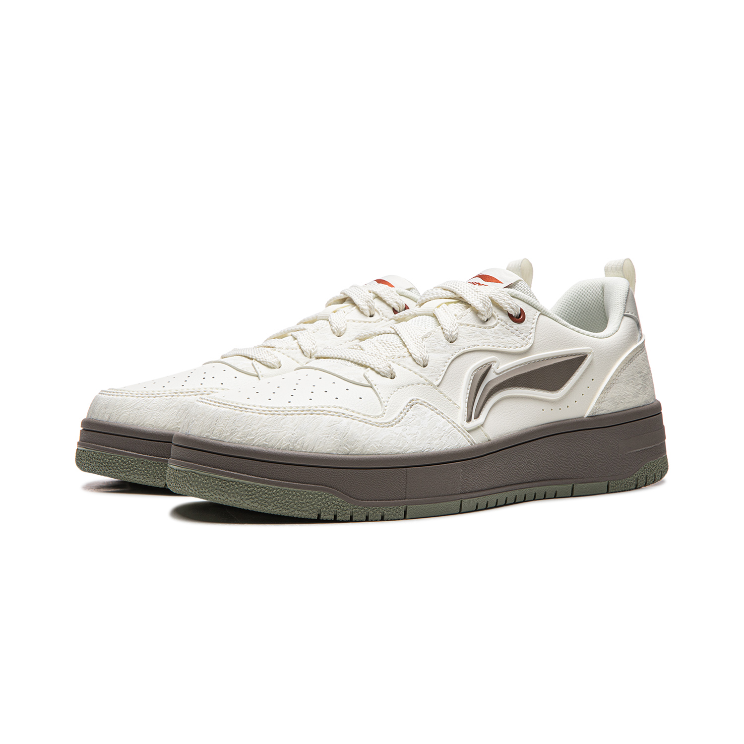 Li-Ning Li Ning Tianji Soft Slip Resistant, Abrasion Resistant, Height Increasing Low top Skateboard Shoes мужские белые — фото 4