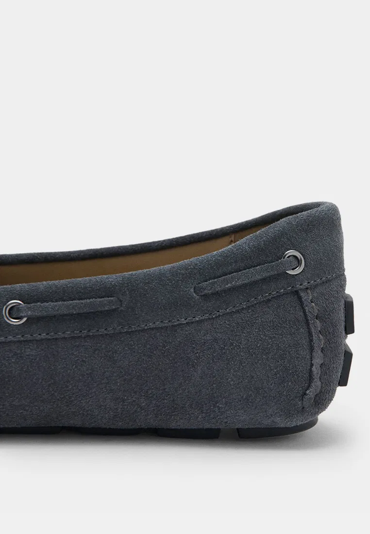 Замшевые мокасины для вождения, Suede Driving Shoes Mango Man, серый — фото 4