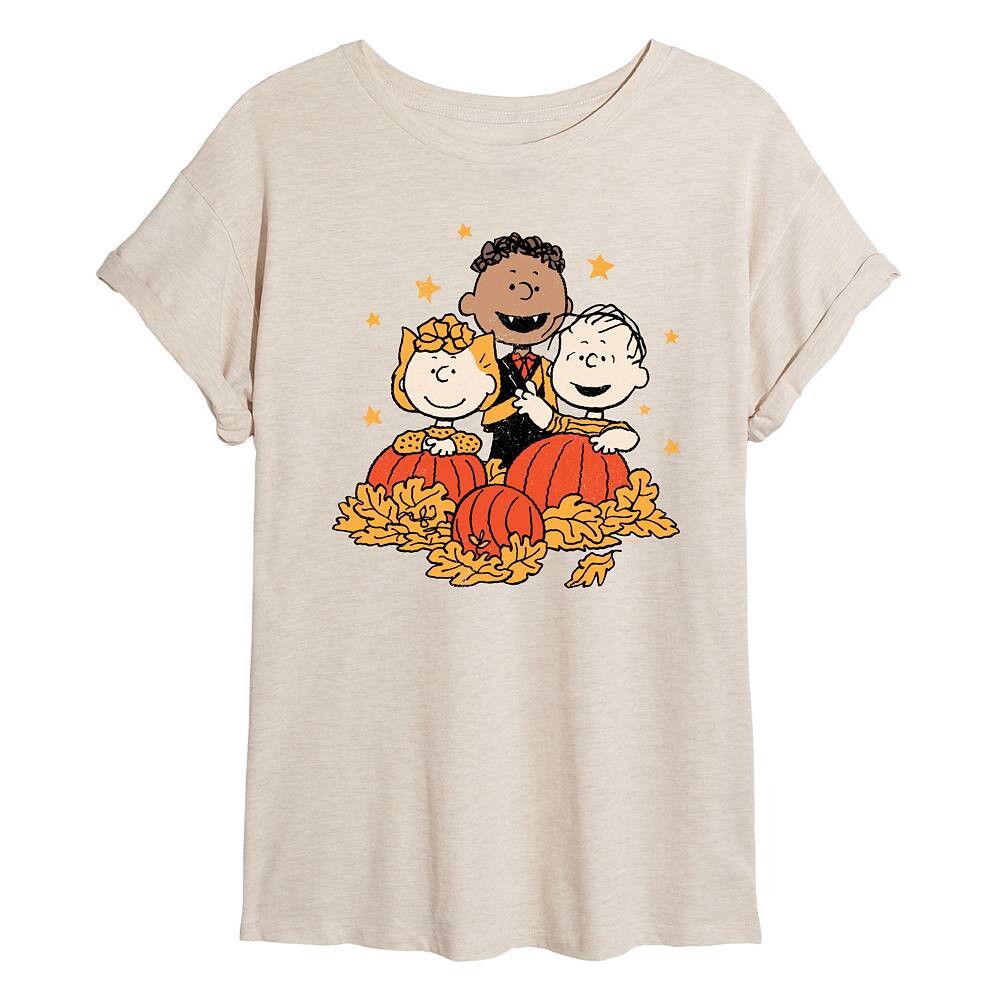

Струящаяся футболка Juniors' Peanuts Pumpkin Trio Licensed Character, бежевый