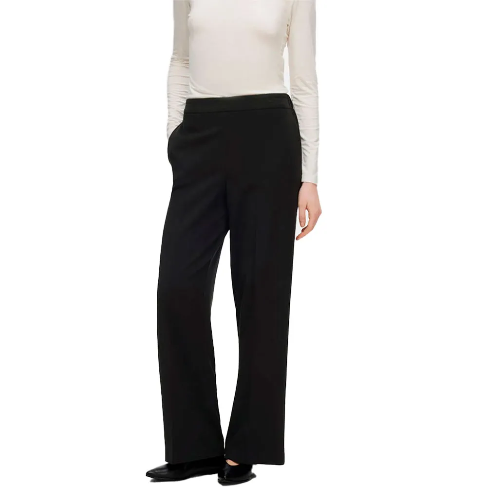 

Брюки Selected Emma Tara Wide Leg Fit dress, черный
