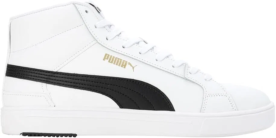 Кроссовки PUMA Unisex Serve Pro Lite Mid Trainers, Puma White Puma Black Puma Team Gold — фото 3