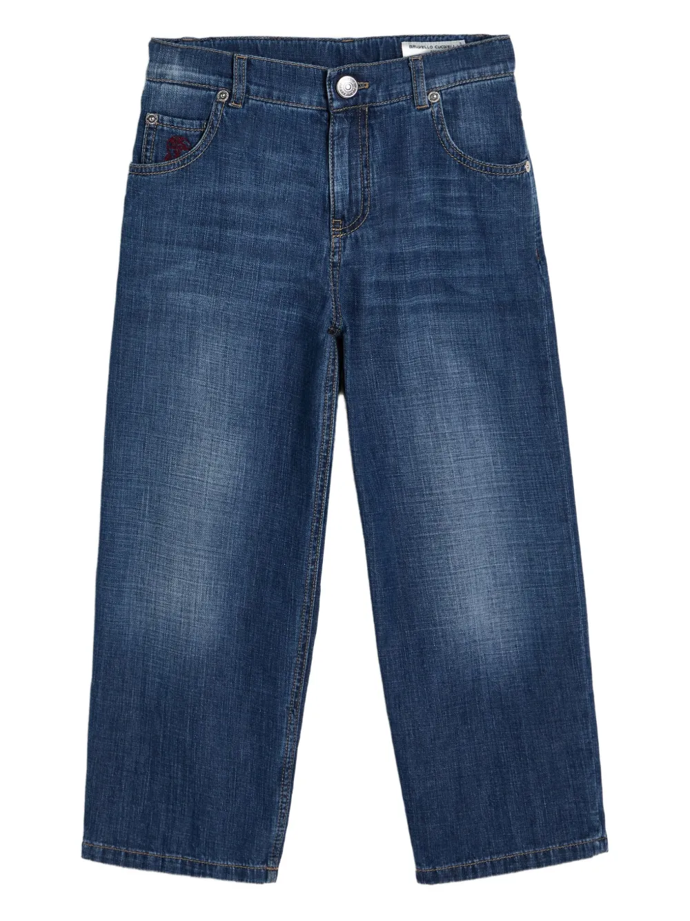 

Джинсы с нашивкой-логотипом Brunello Cucinelli Kids, синий