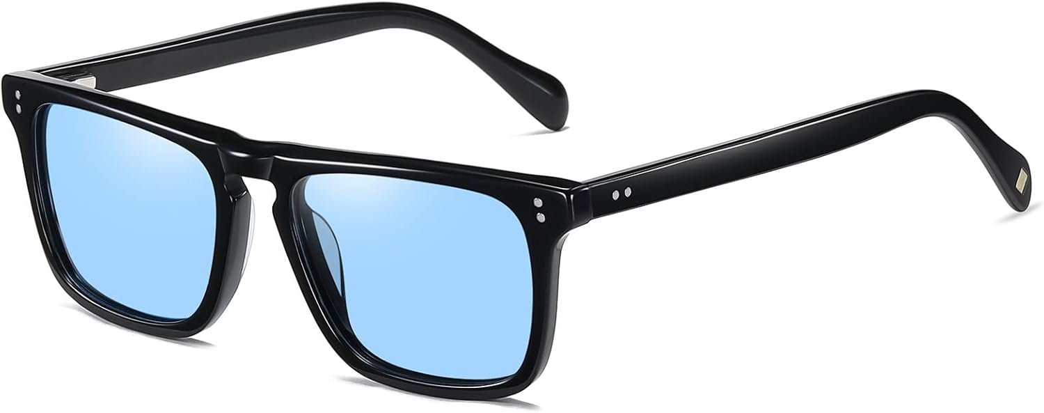 

Ретро квадратные солнцезащитные очки для женщин и мужчин, ультралегкие, винтажные, прямоугольные, разноцветные, с прозрачными тонированными линзами TIGA VINTA, 5-acetate