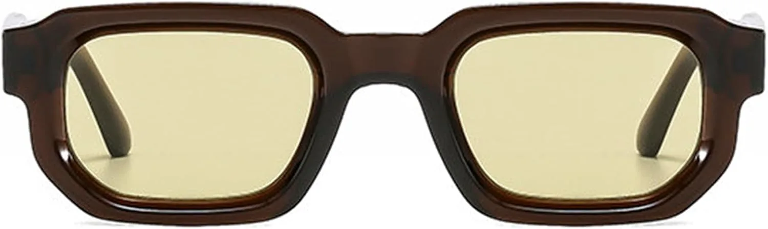 

Солнцезащитные очки Helena Retro Chunky Rectangle для мужчин и женщин, винтажные, модные, квадратные, толстые, в стиле панк, с градиентным переходом цвета, C6