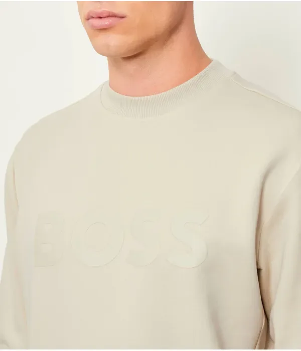 Толстовка Salbo regular fit Boss Green, бежевый — фото 4