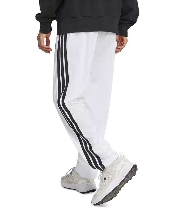 Мужские трикотажные спортивные брюки классического кроя с тремя полосками adidas, мультиколор — фото 2