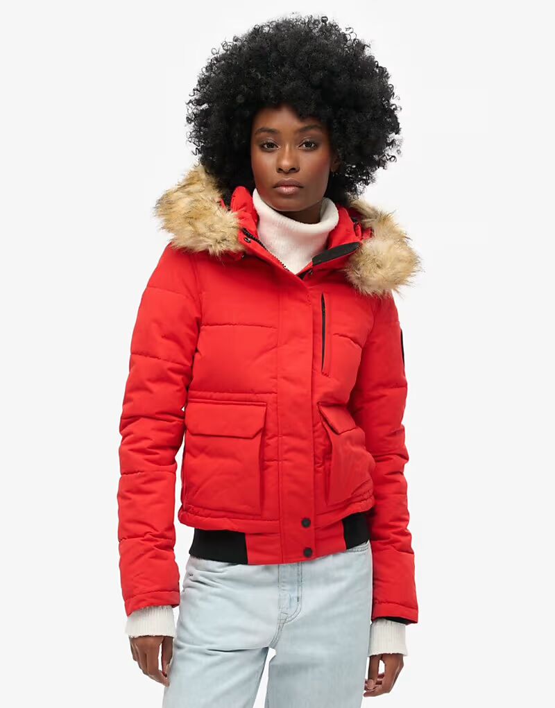 

Куртка-бомбер Superdry Everest в цвете «красный с повышенной степенью риска»