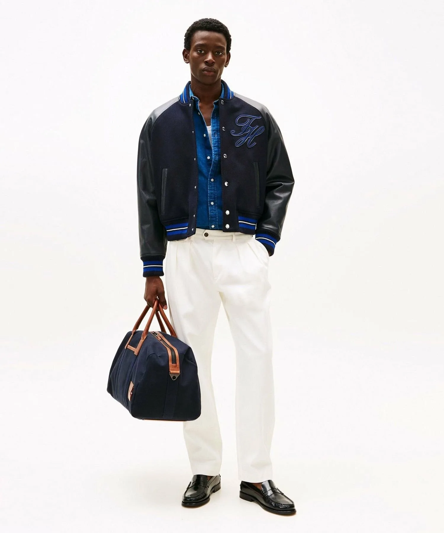 Классические плиссированные брюки из саржи Greenwich 2 TOMMY HILFIGER, White YA8 — фото 2