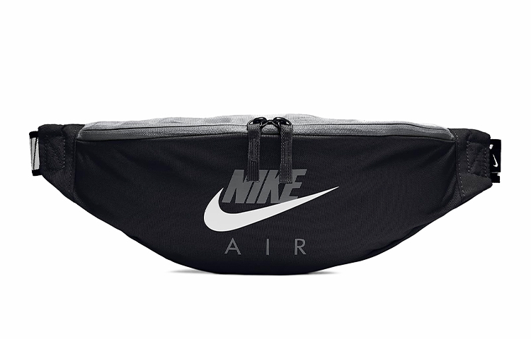 

Nike Сумка через плечо из полиэстера, поясная сумка, стандартная, унисекс, черно-серая