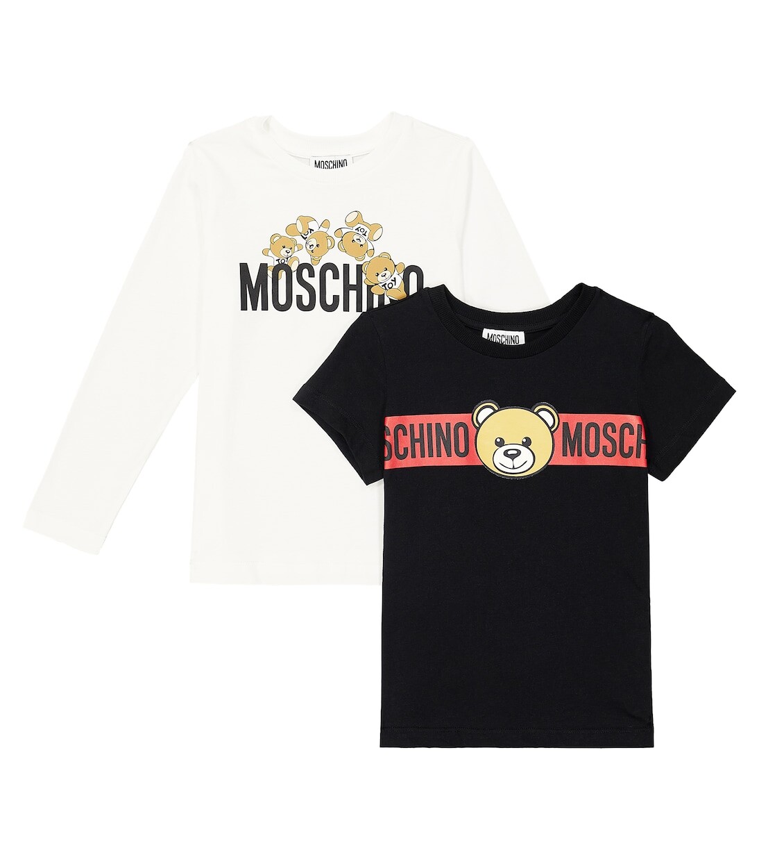 

Комплект из 2 футболок из хлопкового трикотажа. Moschino, черный
