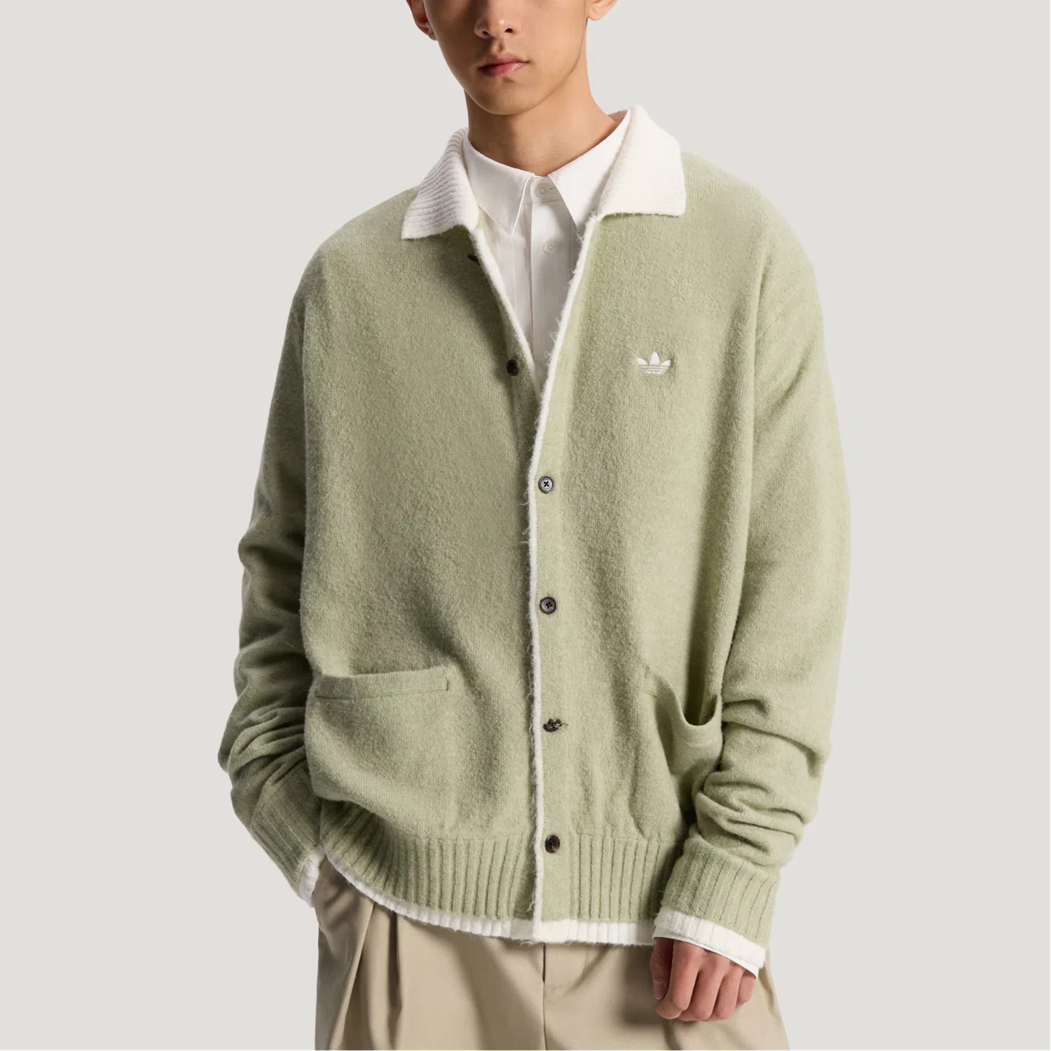 Свитер REFINED LUXE DLXC U, трикотаж, унисекс Adidas Originals, Halo Green — фото 4