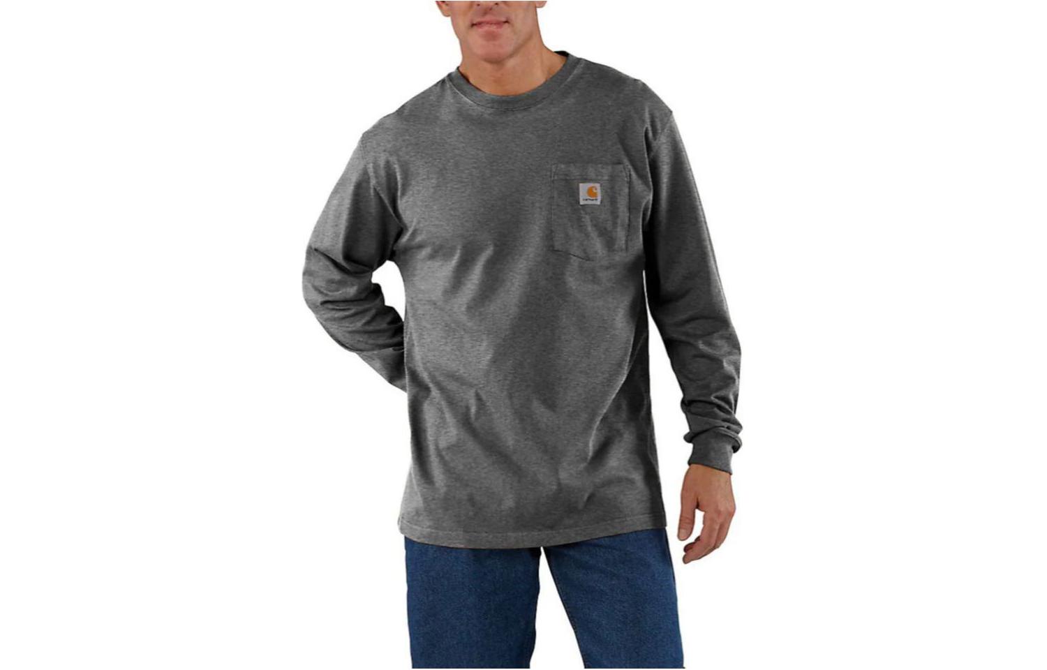 

Мужские футболки с круглым вырезом, умеренно прямой крой Carhartt, carbon серый