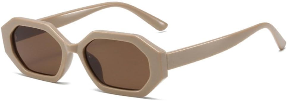 

Модные солнцезащитные очки с маленькими многоугольными линзами для женщин, с градиентным переходом цвета, защитой от УФ-излучения UV400, в стиле ретро для мужчин, с линзами цвета "чай" generic, Khaki Tea