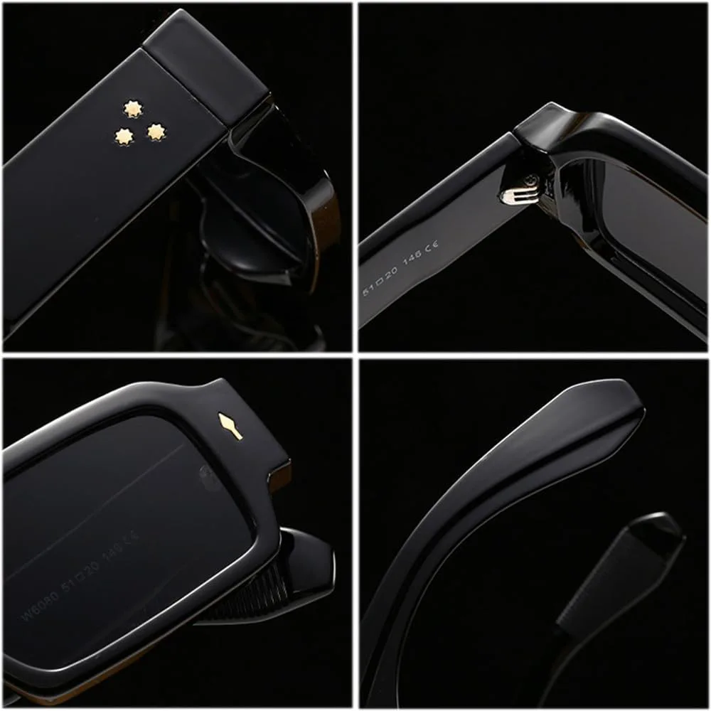 

Солнцезащитные очки с защитой UV400 для мужчин и женщин | Rivets Punk, маленькая оправа | для вождения и занятий спортом на открытом воздухе generic, Black Gray