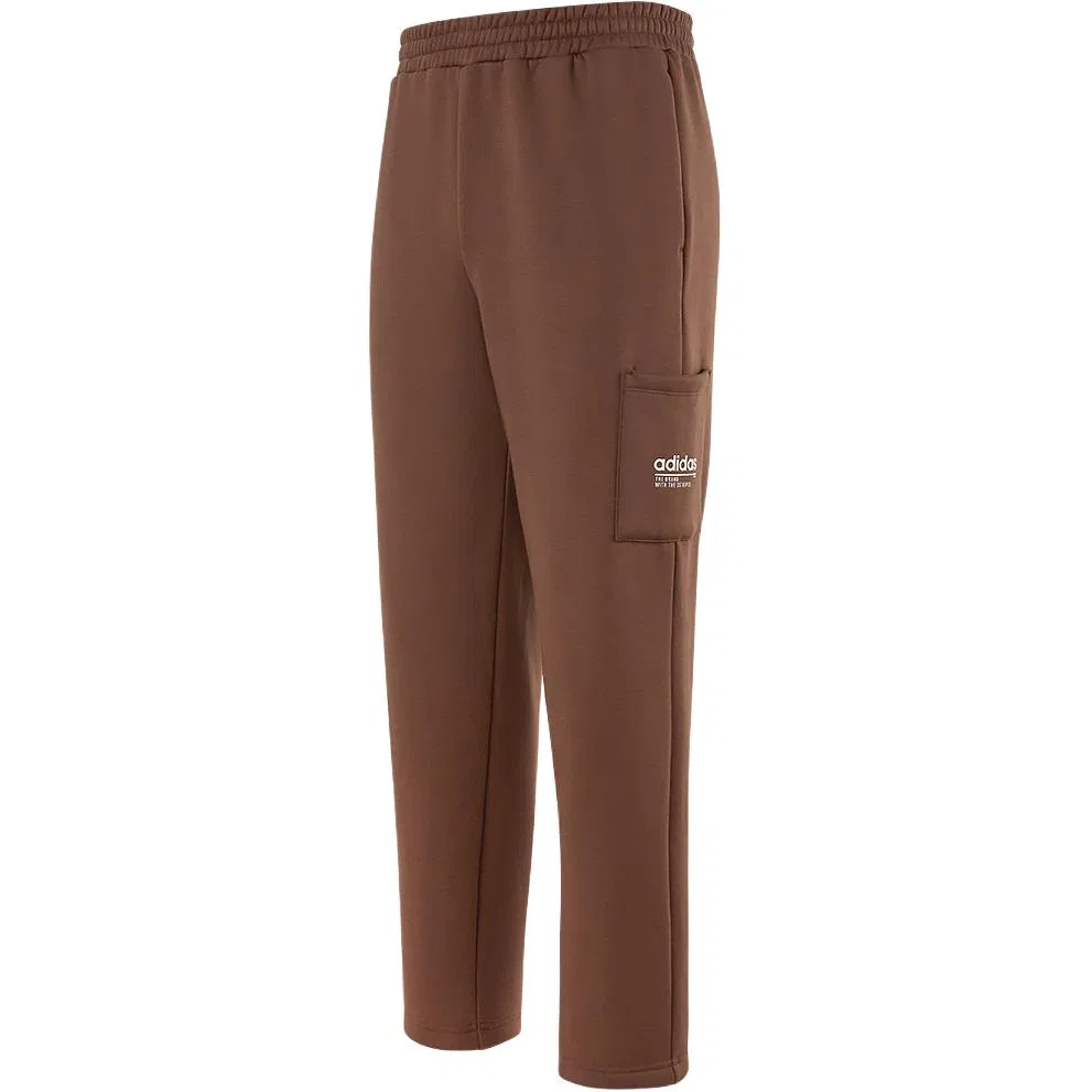 Мужские спортивные штаны из коллекции SS25 Outdoor, флисовые, с влагоотводящими и термо-свойствами, средней посадки, трикотажные Adidas, Dark Brown