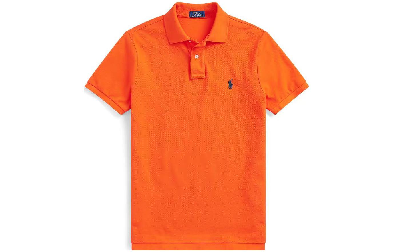 Детализированная поло с коротким рукавом Logo Polo Ralph Lauren, оранжевый — фото 3