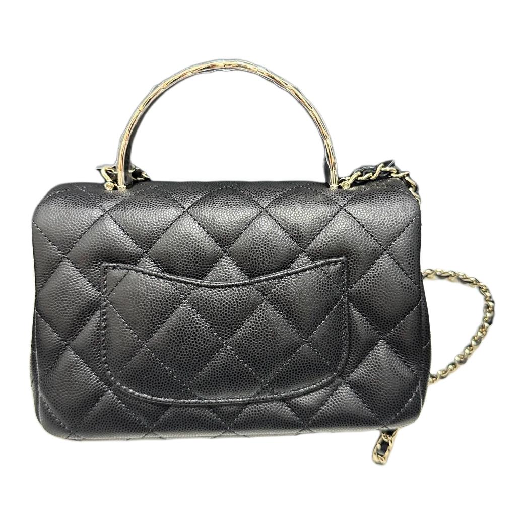 CHANEL Миниатюрная женская сумка через плечо из зерненой телячьей кожи — фото 3