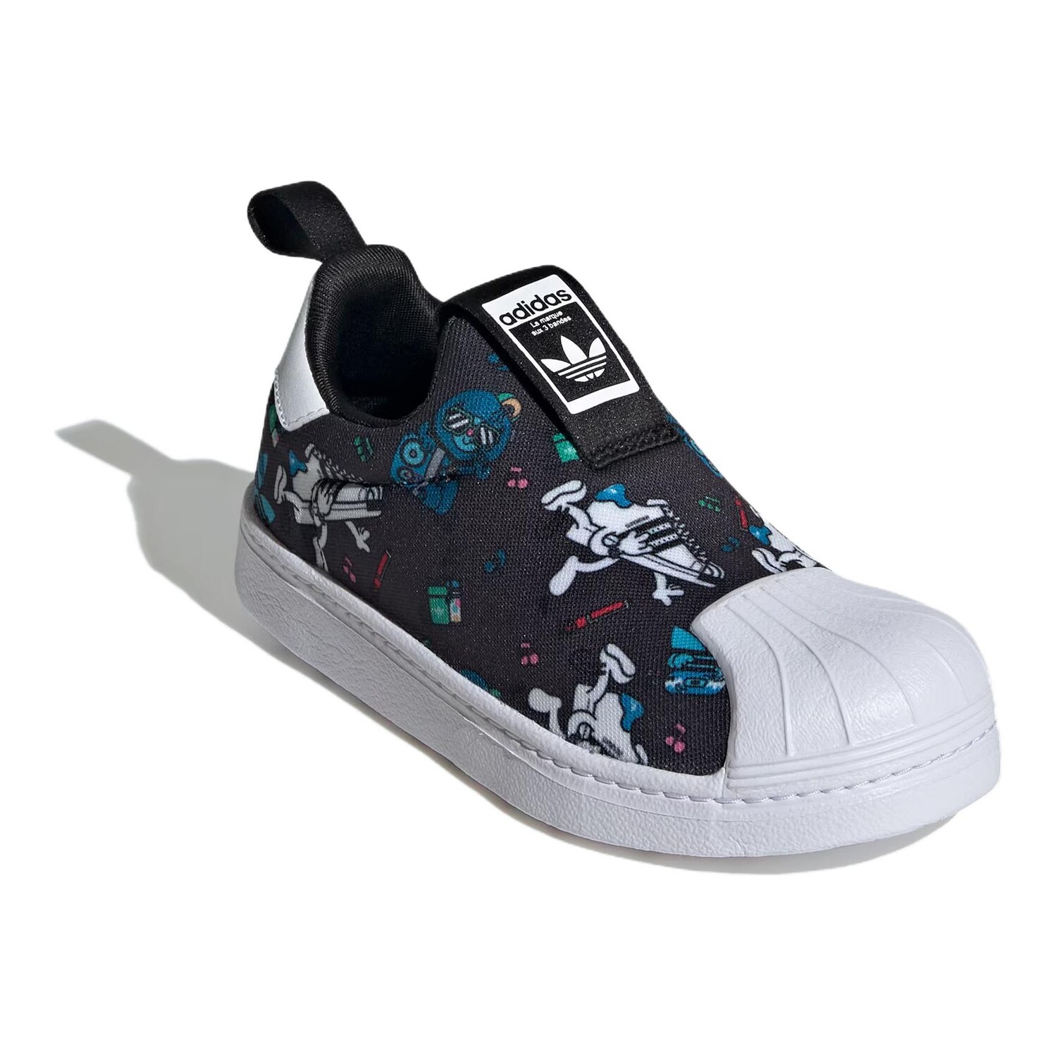 Кроссовки adidas originals SUPERSTAR 360 Kids Lifestyle Shoes Kids Low-top Black/white/blue, белый — фото 3