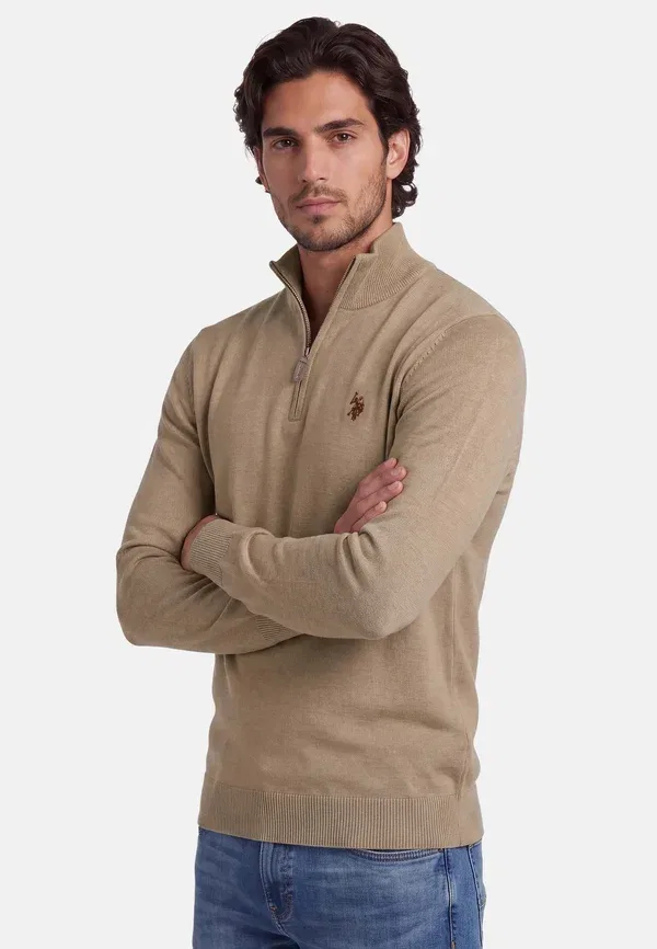 Джемпер Usknooxx U.S. Polo Assn., верблюжий меланж-коричневый — фото 4