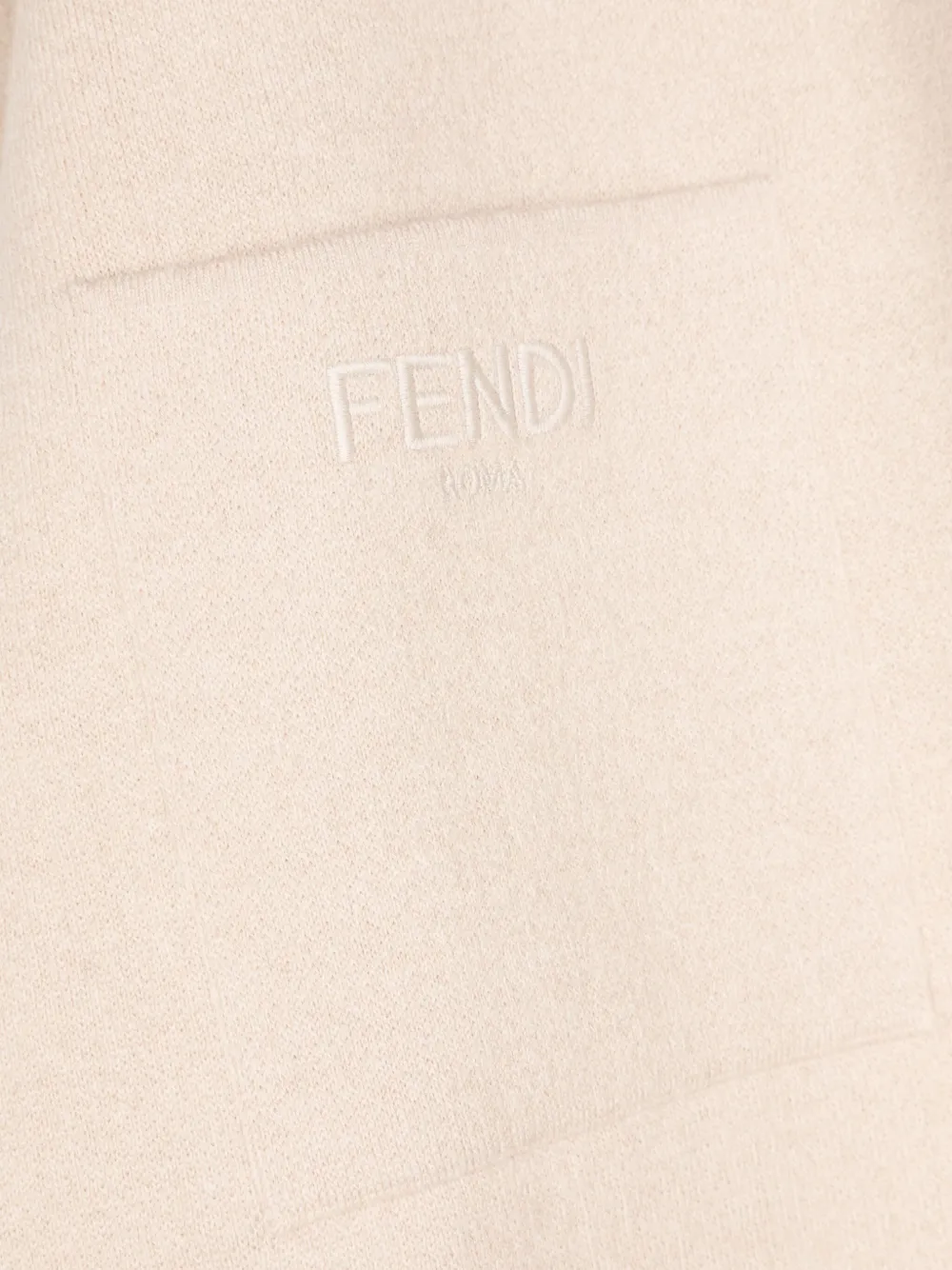 Пончо с вышитым логотипом FENDI KIDS, нейтральный — фото 3