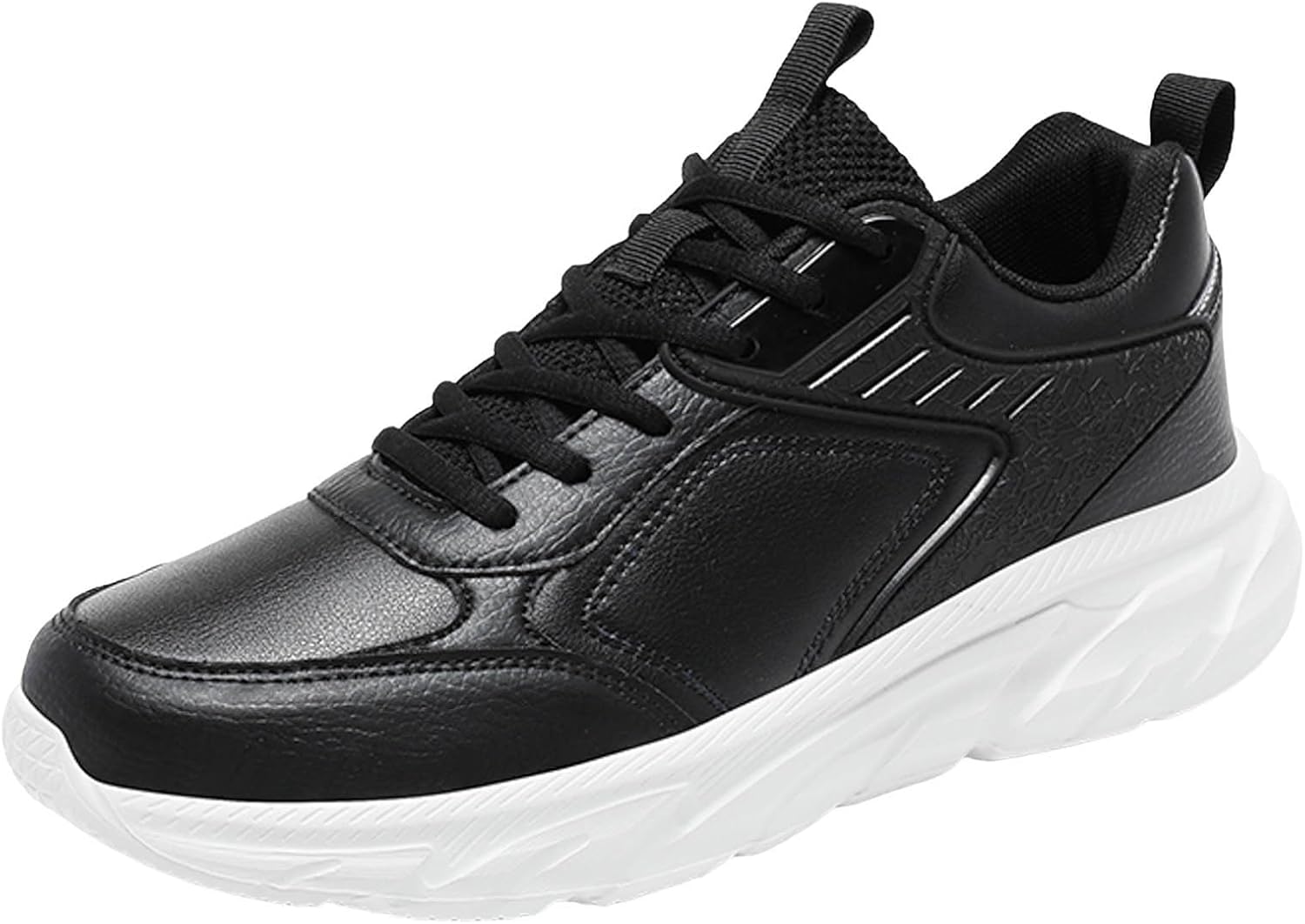 

Мужские повседневные кроссовки, модный новый дизайн, простой однотонный цвет, шнуровка, толстая подошва, кроссовки для мужчин Generic, белый