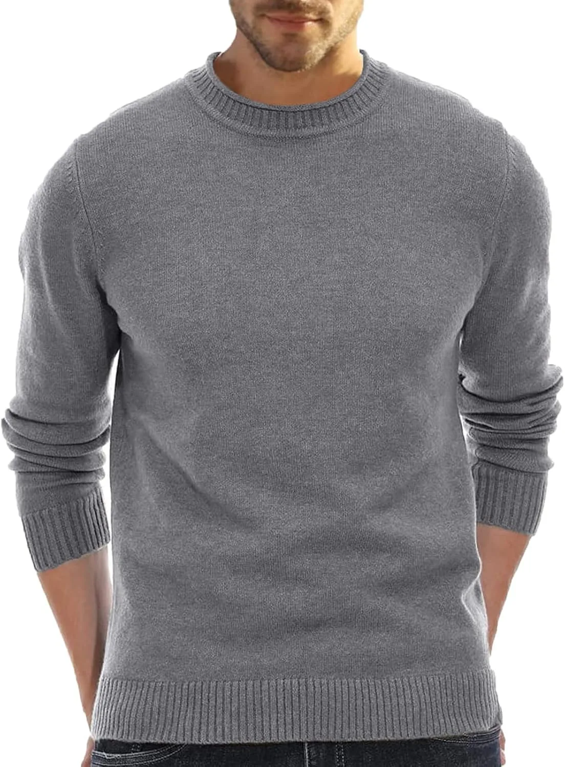 

Свитер мужской Casual Thermal Crewneck Pullover легкий