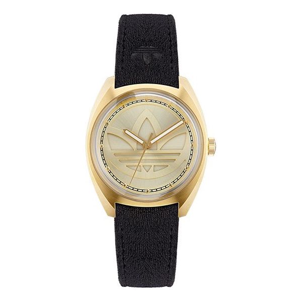

Часы edition 1 fashion black stainless steel & velvet strap watch 'black gold' Adidas, черный