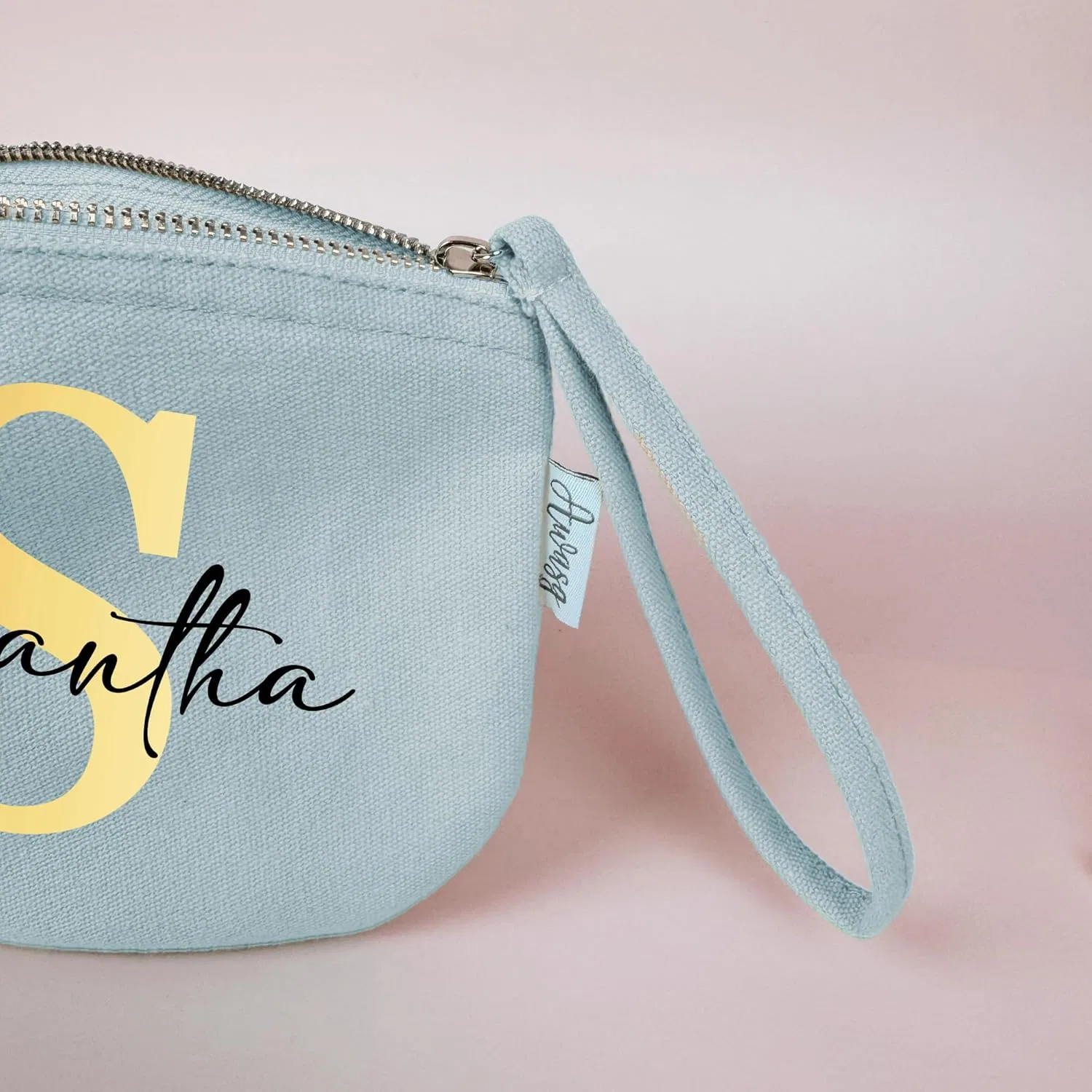Косметичка с именем и инициалом от minimutz Minimutz, Pastel Blue — фото 2