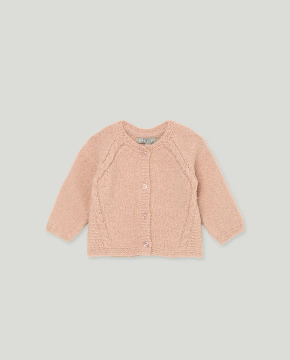 

Праздничная куртка на бедро из плотного материала с люрексом для маленькой девочки Coconut El Corte Inglés, бледно-розовый