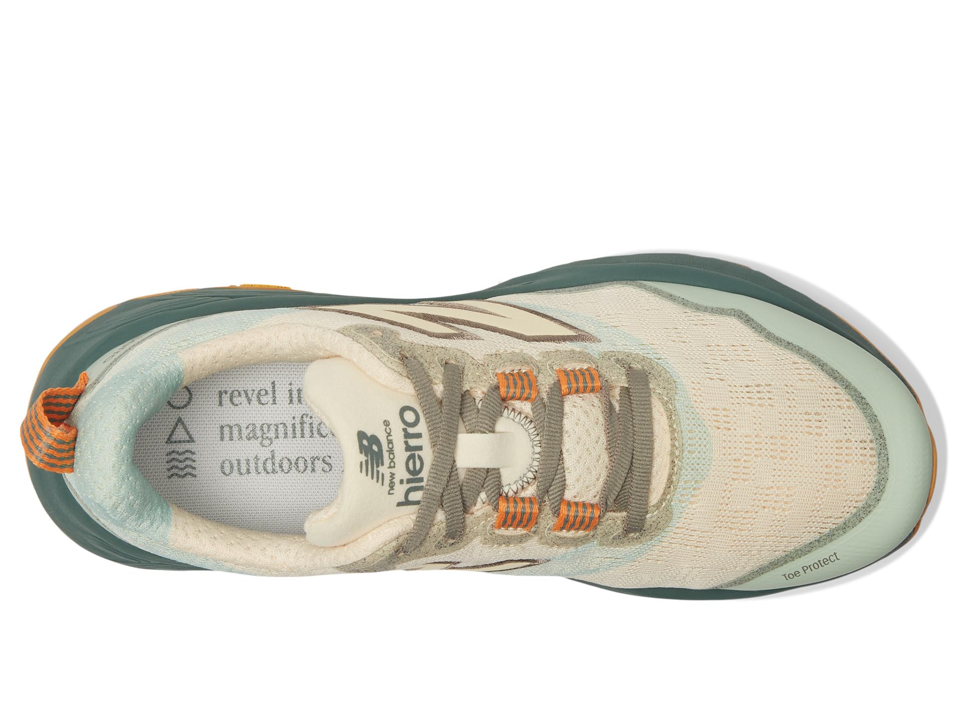 Кроссовки New Balance Fresh Foam X Hierro v9, цвет Calcium/Dark Juniper — фото 2