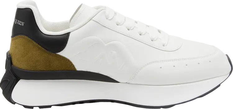

Кроссовки Alexander McQueen Sprint Runner 'White Black Khaki', белый, Белый;черный, Кроссовки Alexander McQueen Sprint Runner 'White Black Khaki', белый