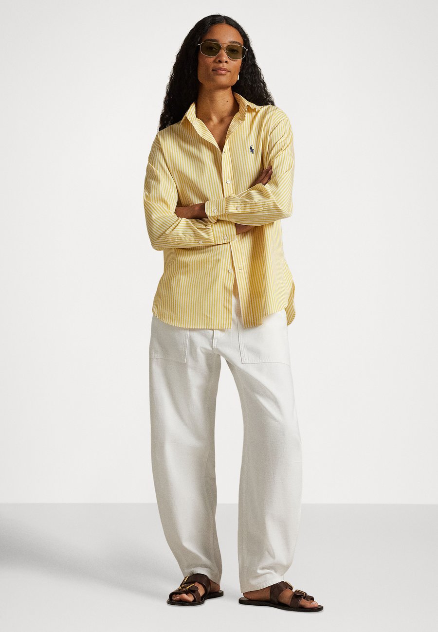 Блуза Polo Ralph Lauren RELAXED FIT STRIPED COTTON SHIRT, Yellow/White/Yellow — фото 2