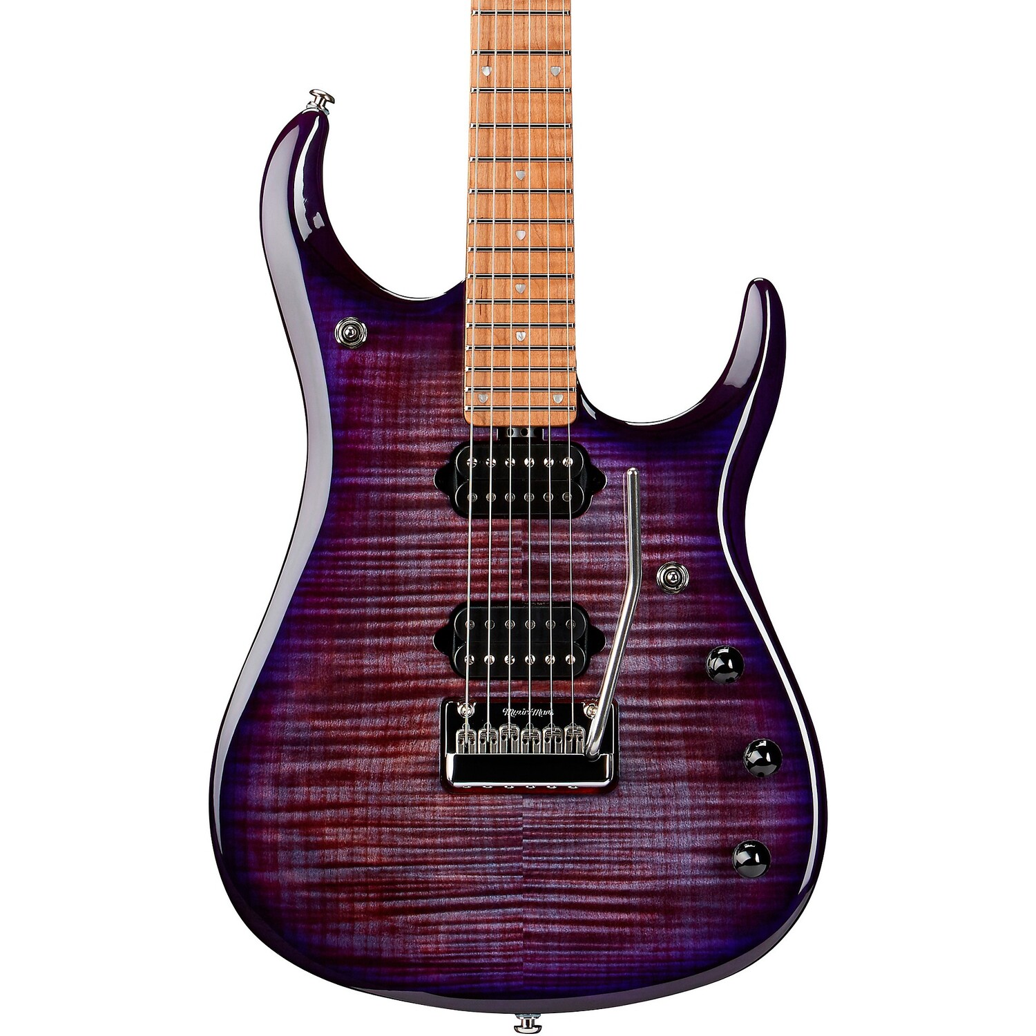 

Ernie Ball Music Man JP15 Электрогитара Flamed Maple Top Purple Nebula Flame