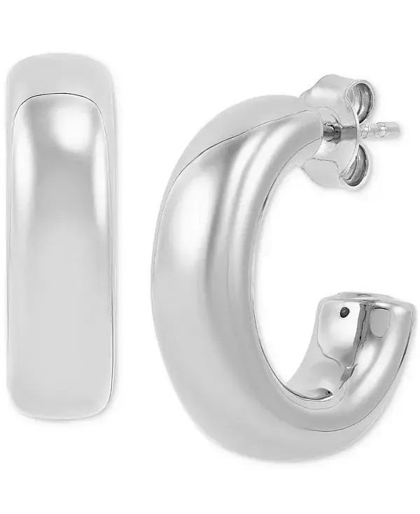 

Полированные массивные серьги-кольца из 14-каратного золота, 20 мм Macy'S, white