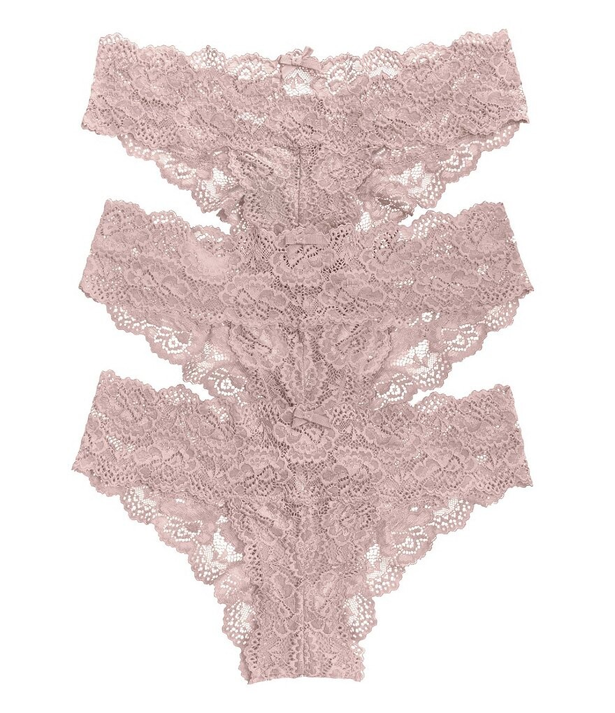 

Skarlett Blue Goddess Chikini - набор из 3 трусиков с низкой посадкой, розовый