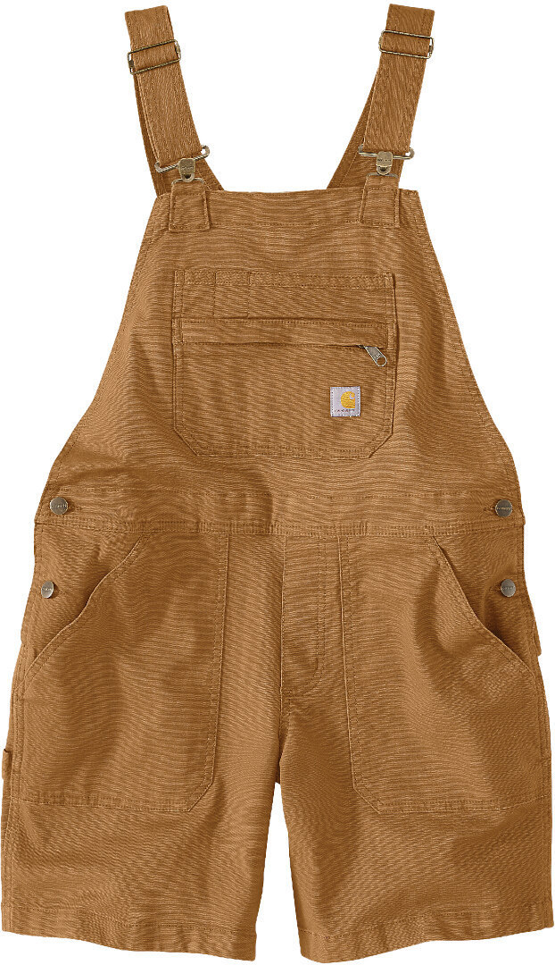 

Брюки Carhartt Rugged Flex Relaxed Fit Canvas Ladies short Dungarees, коричневый