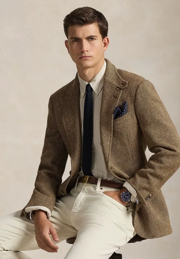 Спортивная рубашка с длинным рукавом Polo Ralph Lauren, Coastal Beige/White — фото 4
