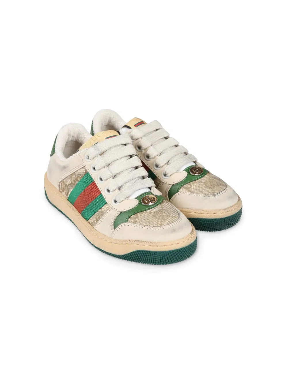 Низкие кроссовки Screener Gucci Kids, нейтральный